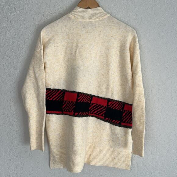 Loft Buffalo Plaid Weiner Dog Sweater Tunic Christmas Winter Cozy Dachsund - Picture 7 of 11